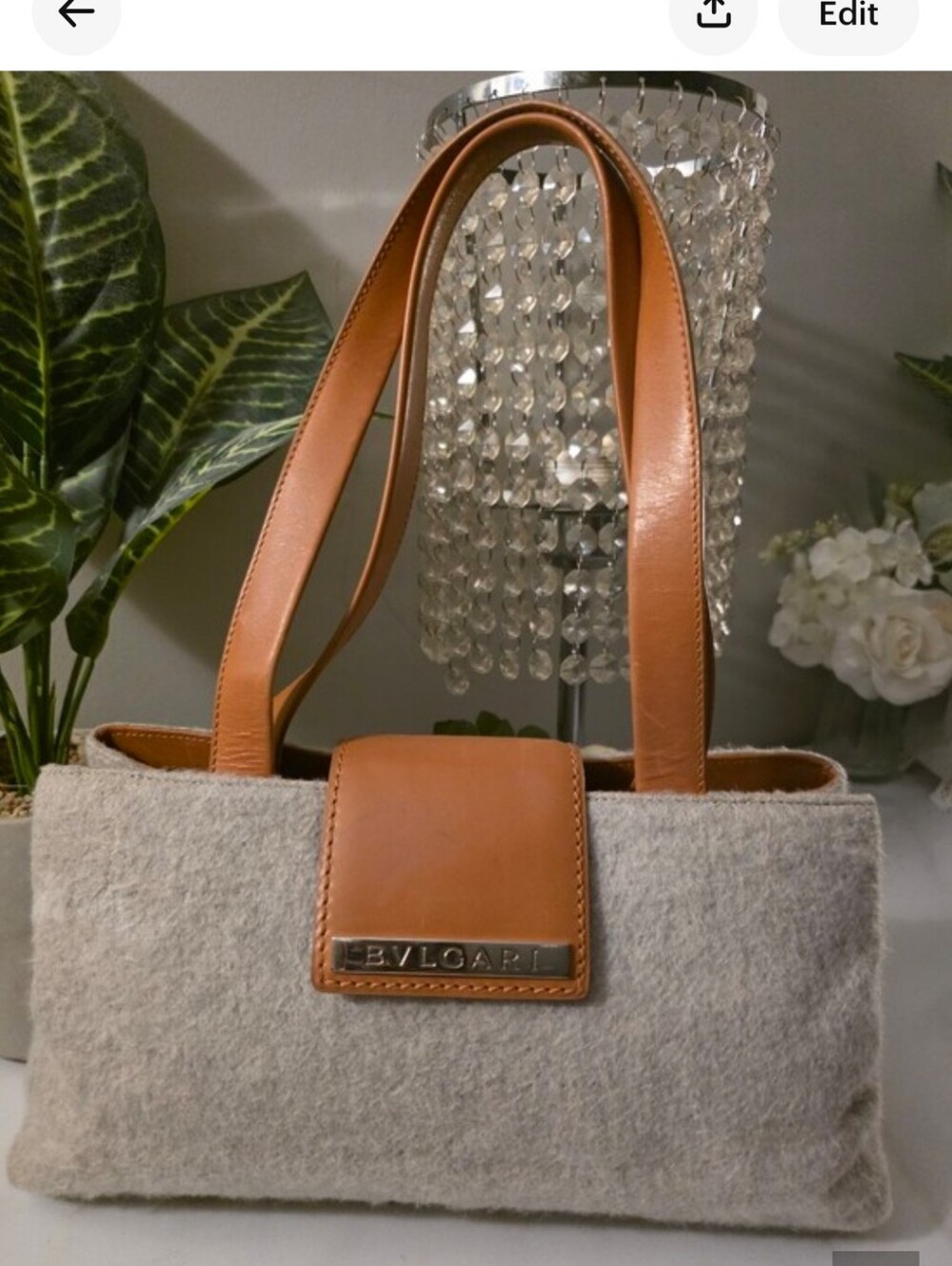 Bvlgari Tan and Gray Women's Bag